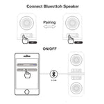 BT628 10W Tragbare TWS Transparente Bluetooth-Lautsprecher mit magnetisch verbindbarer Basis Outdoor Stereo Bass Subwoofer