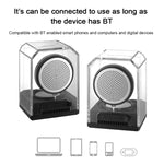 BT628 10W Tragbare TWS Transparente Bluetooth-Lautsprecher mit magnetisch verbindbarer Basis Outdoor Stereo Bass Subwoofer