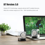 BT628 10W Tragbare TWS Transparente Bluetooth-Lautsprecher mit magnetisch verbindbarer Basis Outdoor Stereo Bass Subwoofer