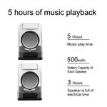 BT628 10W Tragbare TWS Transparente Bluetooth-Lautsprecher mit magnetisch verbindbarer Basis Outdoor Stereo Bass Subwoofer