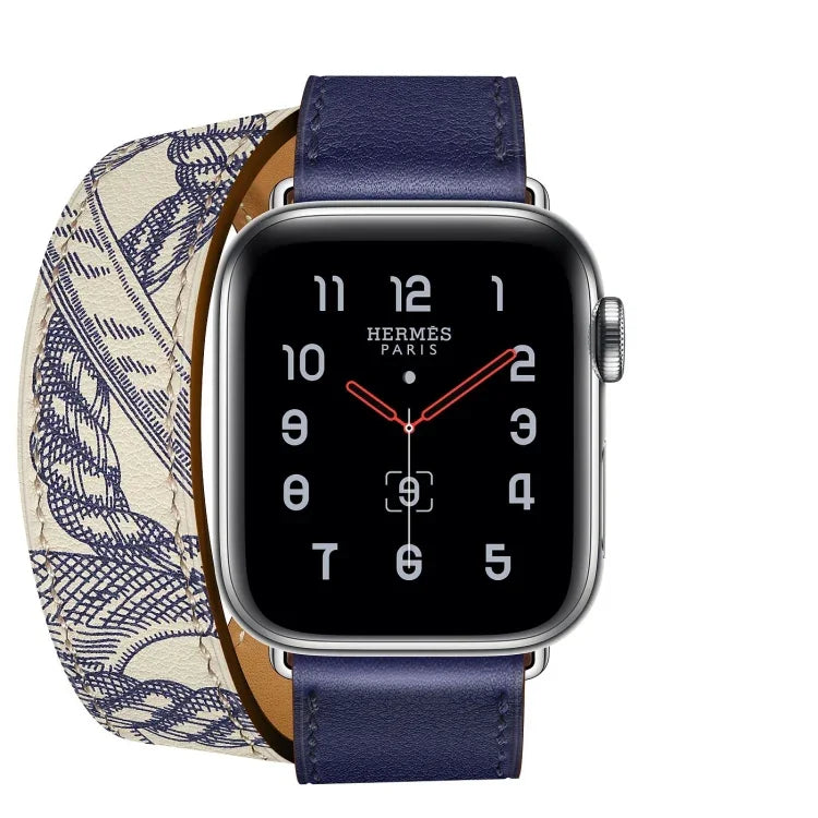 Für Apple Watch 3 / 2 / 1 Generation 38 mm Universal-Siebdruck-Doppelschlaufenarmband