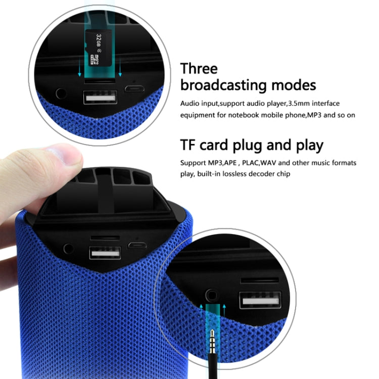 TG113 Tragbare Bluetooth-Lautsprecher Wasserdicht Stereo Outdoor Lautsprecher MP3 Bass Soundbox mit UKW-Radio