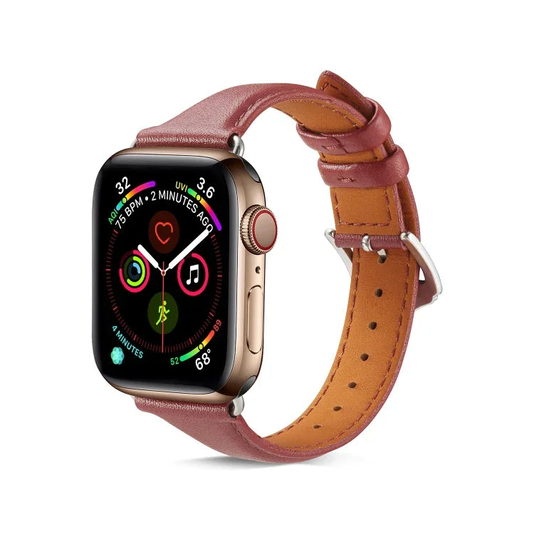 Universelles, dünnes Lederarmband für Apple Watch 3 / 2 / 1. Generation (38 mm).