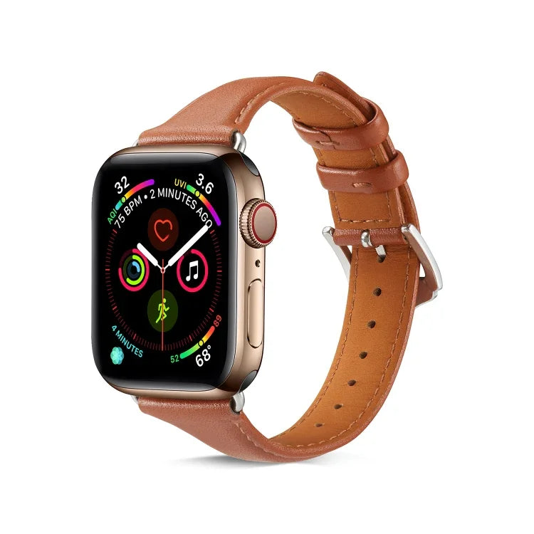 Universelles, dünnes Lederarmband für Apple Watch 3 / 2 / 1. Generation (38 mm).