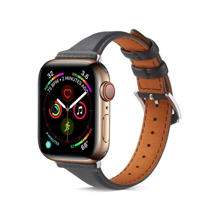 Universelles, dünnes Lederarmband für Apple Watch 3 / 2 / 1. Generation (38 mm).