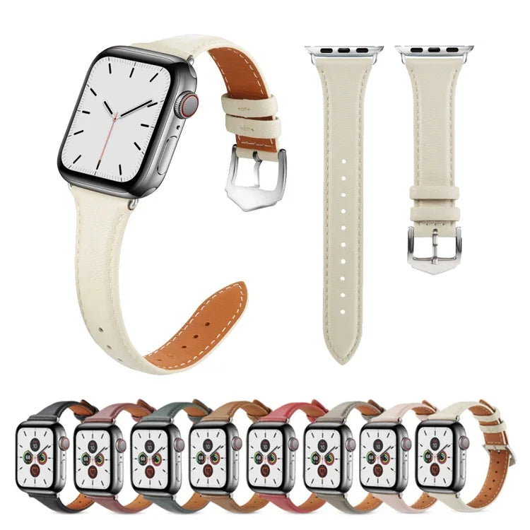 Universelles, dünnes Lederarmband für Apple Watch 3 / 2 / 1. Generation (38 mm).