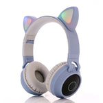 Niedliche Katzenohren Bluetooth 5.0 Kopfhörer Faltbare On-Ear Stereo Kabelloses Headset mit Mikrofon / LED-Licht / FM-Radio / TF-Karte, SYA00833501F, SYA00833501A, SYA00833501B, SYA00833501C, SYA00833501D, SYA00833501E