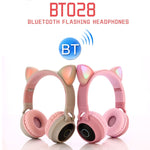 Niedliche Katzenohren Bluetooth 5.0 Kopfhörer Faltbare On-Ear Stereo Kabelloses Headset mit Mikrofon / LED-Licht / FM-Radio / TF-Karte, SYA00833501F, SYA00833501A, SYA00833501B, SYA00833501C, SYA00833501D, SYA00833501E