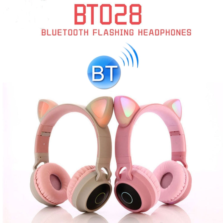 Niedliche Katzenohren Bluetooth 5.0 Kopfhörer Faltbare On-Ear Stereo Kabelloses Headset mit Mikrofon / LED-Licht / FM-Radio / TF-Karte, SYA00833501F, SYA00833501A, SYA00833501B, SYA00833501C, SYA00833501D, SYA00833501E
