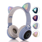 Niedliche Katzenohren Bluetooth 5.0 Kopfhörer Faltbare On-Ear Stereo Kabelloses Headset mit Mikrofon / LED-Licht / FM-Radio / TF-Karte, SYA00833501F, SYA00833501A, SYA00833501B, SYA00833501C, SYA00833501D, SYA00833501E