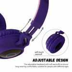 Niedliche Katzenohren Bluetooth 5.0 Kopfhörer Faltbare On-Ear Stereo Kabelloses Headset mit Mikrofon / LED-Licht / FM-Radio / TF-Karte, SYA00833501F, SYA00833501A, SYA00833501B, SYA00833501C, SYA00833501D, SYA00833501E