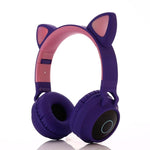 Niedliche Katzenohren Bluetooth 5.0 Kopfhörer Faltbare On-Ear Stereo Kabelloses Headset mit Mikrofon / LED-Licht / FM-Radio / TF-Karte, SYA00833501F, SYA00833501A, SYA00833501B, SYA00833501C, SYA00833501D, SYA00833501E