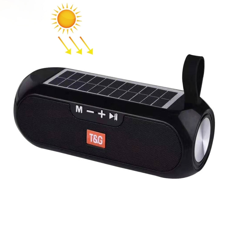 T&G TG182 Tragbare kabellose Stereo-Säulen-Musikbox mit Solarenergie, wasserdicht, USB, AUX, FM-Radio, Super Bass