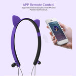 ZW29 Katzenohren Stereo Sound HIFI Modisch Outdoor Tragbar Sport Kabelloses Bluetooth Headset mit Mikrofon & LED-Licht Leuchtend