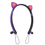ZW29 Katzenohren Stereo Sound HIFI Modisch Outdoor Tragbar Sport Kabelloses Bluetooth Headset mit Mikrofon & LED-Licht Leuchtend
