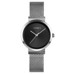 Skmei 1595 Mode Elegante Skalenfreie Edelstahl-Mesh-Armband Damenuhr Wasserdichte Business Studenten Quarzuhr Damen
