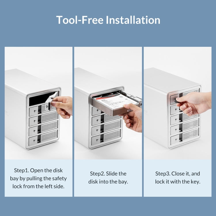 ORICO 9528U3 3,5-Zoll Externes Festplattengehäuse