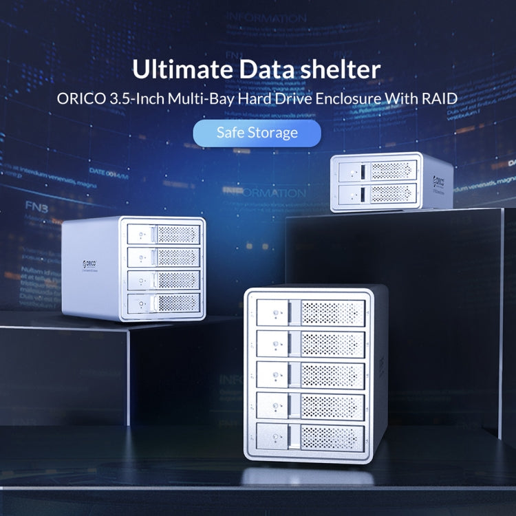 ORICO 9528RU3 3,5-Zoll Externes Festplattengehäuse mit RAID