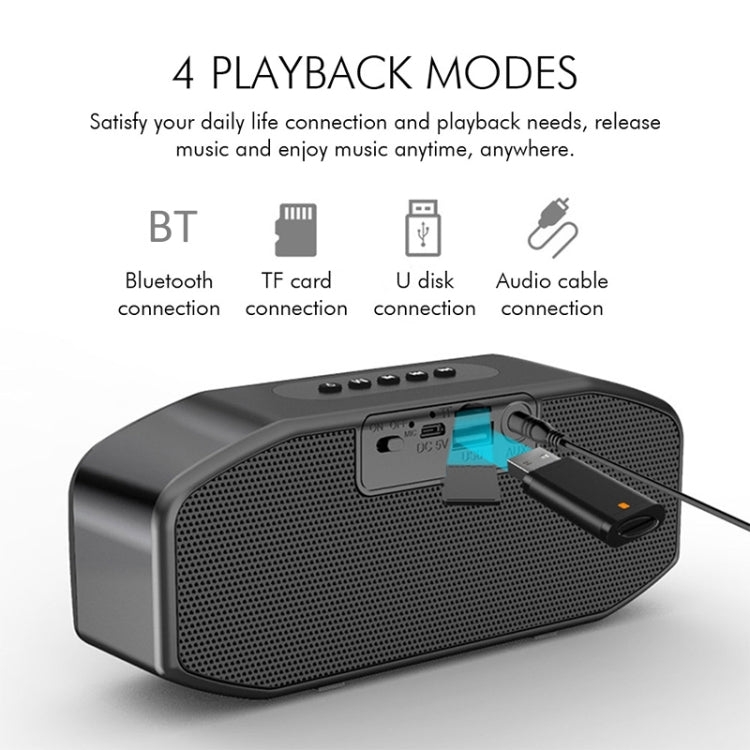 M5 Coole Eule Design Bluetooth Lautsprecher LED Blitz Drahtloser Lautsprecher FM Radio Wecker TF-Karte