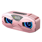 M5 Coole Eule Design Bluetooth Lautsprecher LED Blitz Drahtloser Lautsprecher FM Radio Wecker TF-Karte