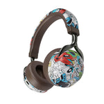 VJ086 Graffiti Headset Kabelloses Sport Bluetooth Headset Wassertransfer Farbiger Druck Headset, Unterstützt TF, FM