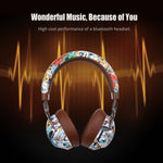 VJ086 Graffiti Headset Kabelloses Sport Bluetooth Headset Wassertransfer Farbiger Druck Headset, Unterstützt TF, FM