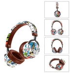 VJ086 Graffiti Headset Kabelloses Sport Bluetooth Headset Wassertransfer Farbiger Druck Headset, Unterstützt TF, FM