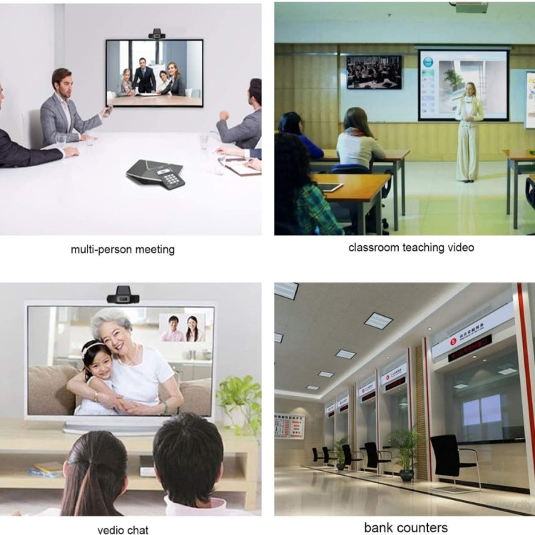 HXSJ A870 Webcam HD 480P PC-Kamera mit schallabsorbierendem Mikrofon MIC für Skype für Android TV Drehbare Computer-Kamera USB Web Cam, 480P