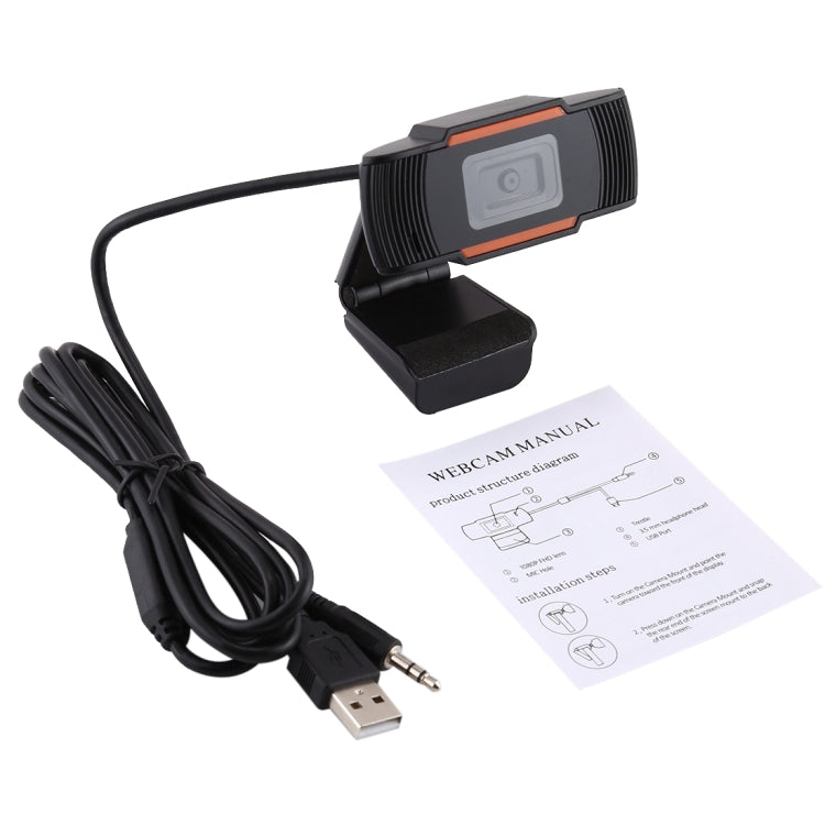 HXSJ A870 Webcam HD 480P PC-Kamera mit schallabsorbierendem Mikrofon MIC für Skype für Android TV Drehbare Computer-Kamera USB Web Cam, 480P