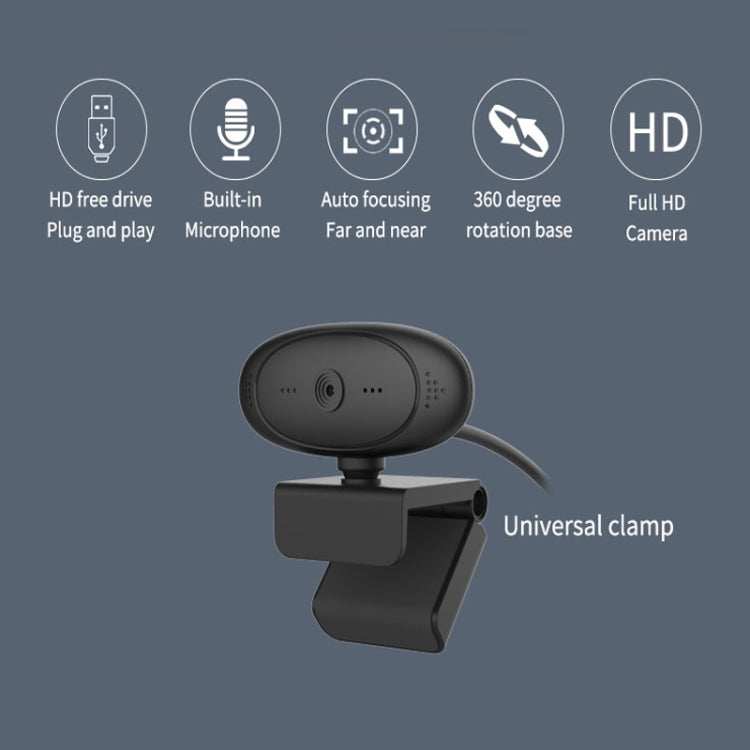 Full HD 1080P Webcam mit eingebautem Mikrofon Smart Webcam USB Streaming Live Kamera mit Geräuschunterdrückung