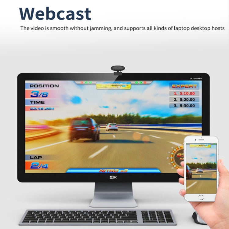 Full HD 1080P Webcam mit eingebautem Mikrofon Smart Webcam USB Streaming Live Kamera mit Geräuschunterdrückung