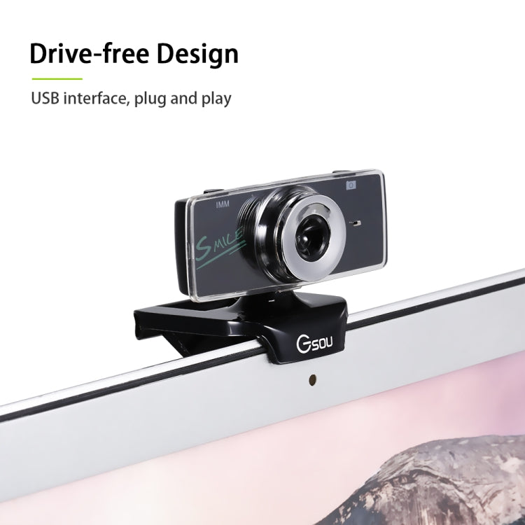 B01 HD Webcam mit eingebautem Mikrofon Smart Webcam USB Streaming Live Kamera mit Geräuschunterdrückung
