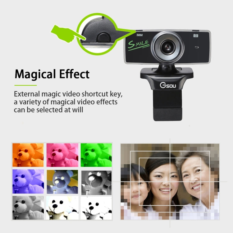 B01 HD Webcam mit eingebautem Mikrofon Smart Webcam USB Streaming Live Kamera mit Geräuschunterdrückung