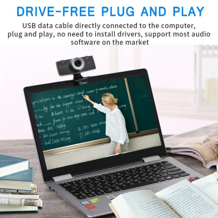 B01 HD Webcam mit eingebautem Mikrofon Smart Webcam USB Streaming Live Kamera mit Geräuschunterdrückung
