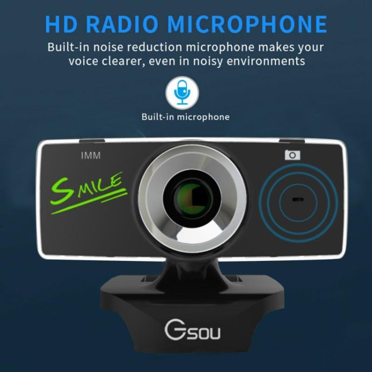 B01 HD Webcam mit eingebautem Mikrofon Smart Webcam USB Streaming Live Kamera mit Geräuschunterdrückung