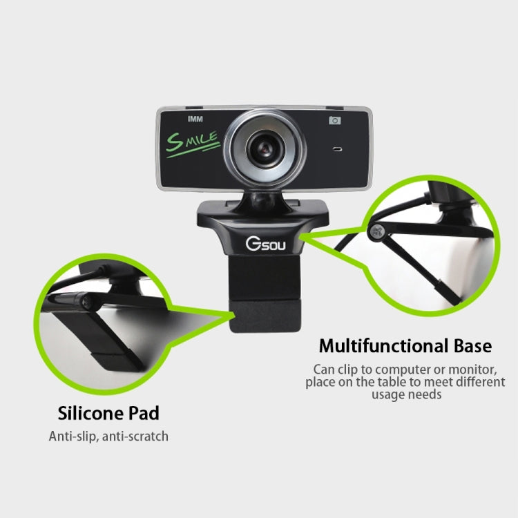 B01 HD Webcam mit eingebautem Mikrofon Smart Webcam USB Streaming Live Kamera mit Geräuschunterdrückung