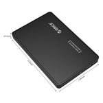 ORICO 2588US3-V1 2,5 Zoll USB3.0 Festplattengehäuse, Silber, Rot, Blau, Schwarz