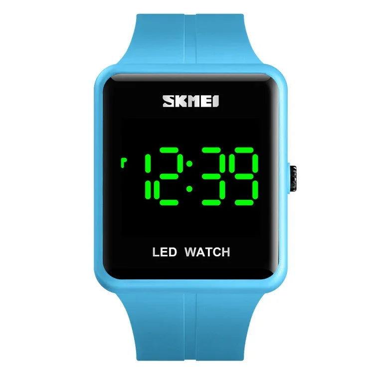 SKMEI 1541 Mode-LED-Uhr, quadratisches Paar-Modell, wasserdichte elektronische Uhr, Silikonuhr