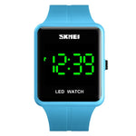 SKMEI 1541 Mode-LED-Uhr, quadratisches Paar-Modell, wasserdichte elektronische Uhr, Silikonuhr