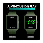 SKMEI 1541 Mode-LED-Uhr, quadratisches Paar-Modell, wasserdichte elektronische Uhr, Silikonuhr