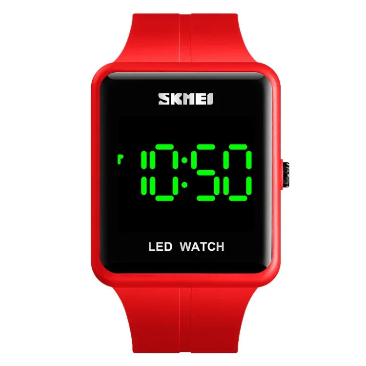 SKMEI 1541 Mode-LED-Uhr, quadratisches Paar-Modell, wasserdichte elektronische Uhr, Silikonuhr