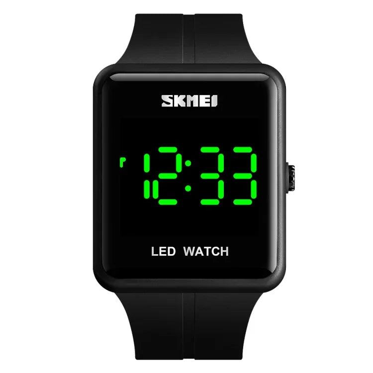 SKMEI 1541 Mode-LED-Uhr, quadratisches Paar-Modell, wasserdichte elektronische Uhr, Silikonuhr