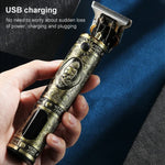 VGR V-228 5W USB Retro-Haarschneidemaschine mit Gravur und LED-Digitalanzeige, V-228 (Bronze), V-228 (Silber)