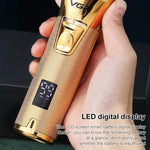VGR V-280 10W USB Metall-Haarschneidemaschine mit LED-Digitalanzeige, V-280 (Gold)