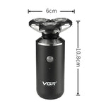 VGR V-317 5W USB Omnidirektionaler Dreidimensionaler Schwebender Drei-Netzwerk-Elektrorasierer, V-317
