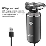 VGR V-317 5W USB Omnidirektionaler Dreidimensionaler Schwebender Drei-Netzwerk-Elektrorasierer, V-317