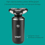 VGR V-317 5W USB Omnidirektionaler Dreidimensionaler Schwebender Drei-Netzwerk-Elektrorasierer, V-317