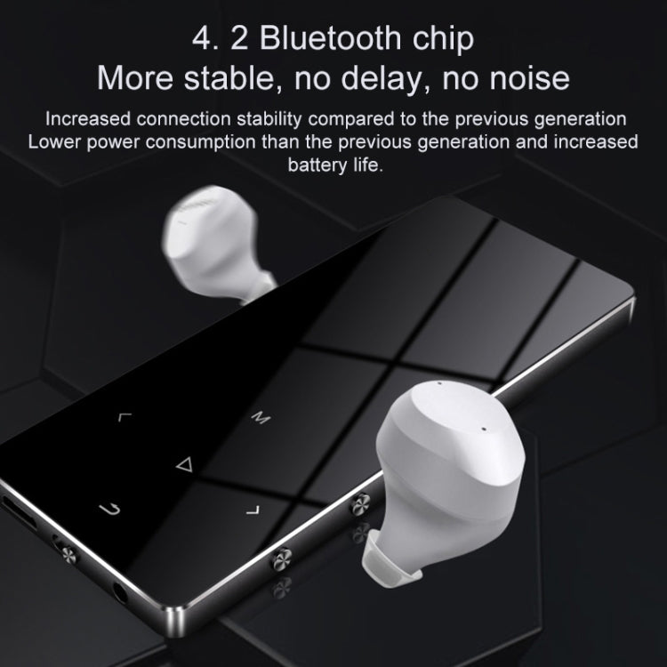 1,8 Zoll Touchscreen Metall Bluetooth MP3 MP4 Hifi Sound Musikplayer, 8GB, X2, 16GB, Schwarz, Silber, Roségold