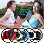 NVAHVA MP3 Player Bluetooth Kopfhörer, Kabelloses Sport Headset MP3 Player mit FM Radio, Stereo Ohrhörer TF Karte MP3 bis zu 32GB, mini-503 Schwarz, mini-503 Rot, mini-503 Blau, mini-503 Gold
