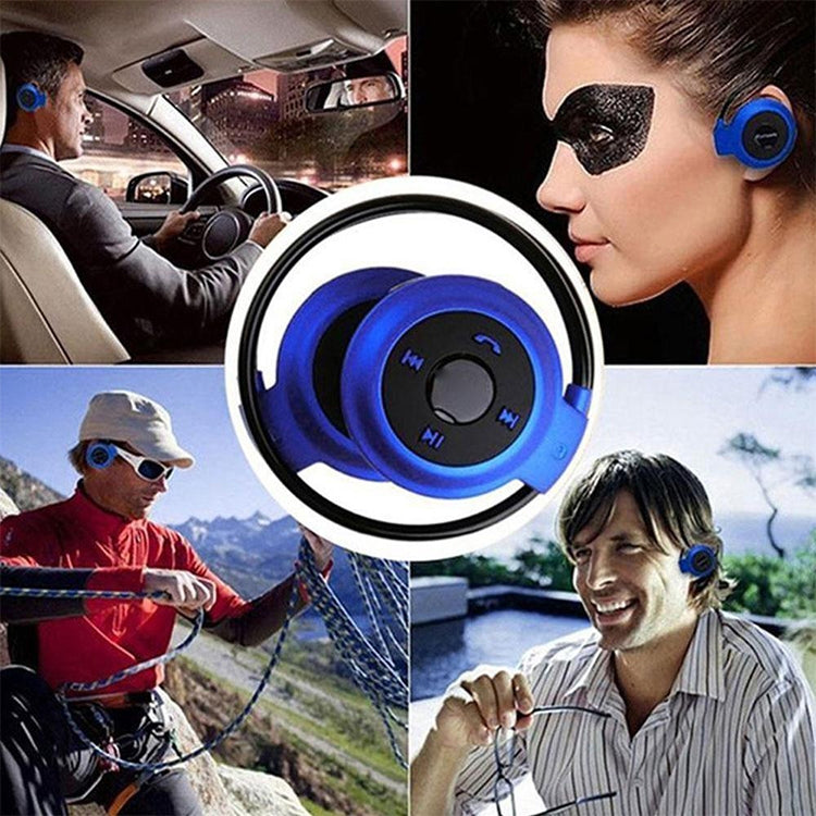 NVAHVA MP3 Player Bluetooth Kopfhörer, Kabelloses Sport Headset MP3 Player mit FM Radio, Stereo Ohrhörer TF Karte MP3 bis zu 32GB, mini-503 Schwarz, mini-503 Rot, mini-503 Blau, mini-503 Gold